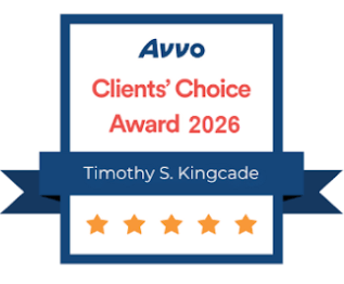 Avvo Clients' Choice Award 2026 | Timothy S. Kingcade | 5 Star
